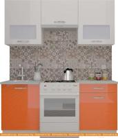 Кухня ВерсоМебель ЭкоЛайт-5 1.7 (белый/яркий оранжевый) картинка