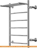 Полотенцесушитель Granula Классик, с полочкой боковое подключение правое 50х60 см картинка