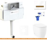 Унитаз Lavinia Boho Relfix Bell Pro 5 в 1 87551009 (белый/светлое дерево стекло) картинка