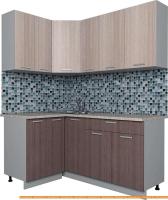 Кухня Интерлиния Мила Лайт 1.2x1.7 (ясень светлый/ясень темный) картинка