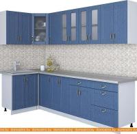 Кухня Интерлиния Мила Крафт 1.2x2.8 (дуб лазурный) картинка