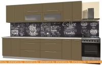 Кухня Интерлиния Мила Пластик 3.1 В (капучино глянец-опал светлый) картинка