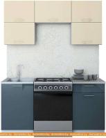 Кухня Интерлиния Мила Gloss 60-16 (ваниль/асфальт) картинка