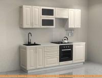 Кухня ЗОВ Аделаида прямая 2.4 м (сатин бежевый) картинка