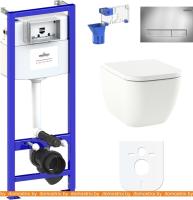 Унитаз Lavinia Boho Relfix One Rimless 7 в 1 87040074 (хром пластик) картинка