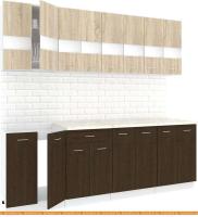 Кухня Кортекс-мебель Корнелия Экстра 2.4м (дуб сонома/венге/королевский опал) картинка