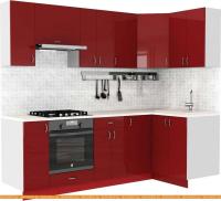 Кухня S-Company Клео глоcс 1.2x2.4 правая (бургундский глян./бургундский глян.) картинка