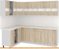 Кухня Кортекс-мебель Корнелия Экстра 1.5x2.4м (дуб сонома/королевский опал) картинка