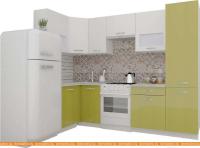 Кухня ВерсоМебель ЭкоЛайт-5 1.2x2.6 левая (белый/оливковый) картинка