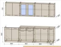 Кухня Интерлиния Мила 27 (антрацит/вудлайн кремовый) картинка