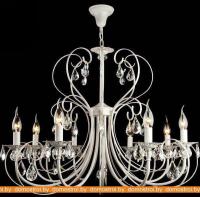 Подвесная люстра Евросвет 3305/8 белый с золотом/прозрачный хрусталь картинка