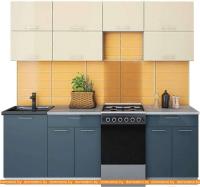 Кухня Интерлиния Мила Gloss 50-22 (ваниль/асфальт) картинка