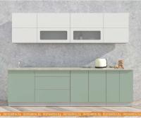 Кухня Интерлиния Мила Матте 2.8 А (белый/мята/опал светлый) картинка