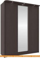 Шкаф-купе Глазов Домашний 1800 ЛДСП с зеркалом (венге) картинка