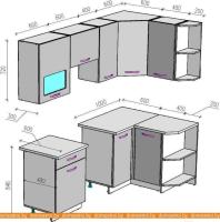 Кухня ВерсоМебель Эко-6 1.2x2.2 правая (латте/бежевый) картинка
