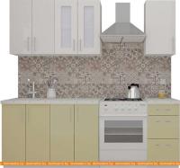 Кухня ВерсоМебель ВерсоЛайн 3-1.6 (белый 001/бежевый 002) картинка