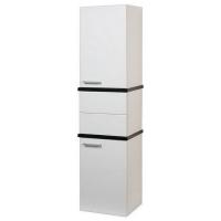 Шкаф-колонна Акватон Турин с черными панелями картинка