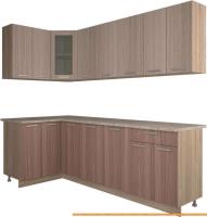 Кухня Интерлиния Мила 12x24 (ясень светлый/ясень темный) картинка