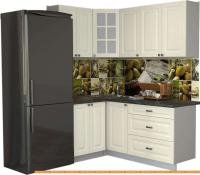 Кухня Интерлиния Мила Деко 1.2x1.8 (слоновая кость/кастилло темный) картинка