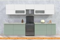 Кухня Интерлиния Мила Матте 3.4 Б (белый/мята/опал светлый) картинка