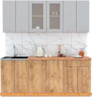 Кухня Интерлиния Мила 20-60 (серебристый-дуб золотой-дуб бунратти) картинка