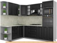 Кухня Интерлиния Мила Деко 1.88x2.4 левая (пепел-пепел-опал светлый) картинка