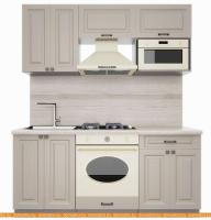 Кухня Интерлиния Мила Деко 1.8 (луна-луна-травертин серый) картинка