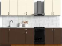 Кухня S-Company Клео колор 2.4 (темно-коричневый/ваниль) картинка