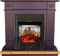 Комплект камина Smolcom Brighton STD-ASP с Royal Flame Majestic FX M Black (махагон) картинка