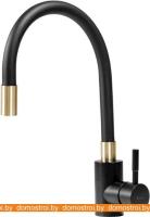 Смеситель Rea Clever REA-B5219 (черный/золотой) картинка