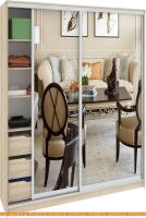 Шкаф-купе Кортекс-мебель Сенатор ШК11-45 Классика зеркало (дуб сонома) картинка