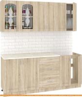 Кухня Кортекс-мебель Корнелия Ретро 1.9м (дуб сонома/королевский опал) картинка