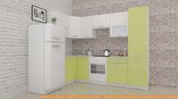 Кухня ВерсоМебель ЭкоЛайт-5 1.2x2.6 левая (белый/лайм) картинка