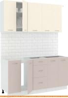 Кухня Кортекс-мебель Корнелия Лира 1.6 без столешницы (крем/капучино) картинка