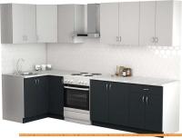Кухня S-Company Клео лайт 1.2x2.4 левая (антрацит/стальной серый) картинка