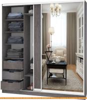 Шкаф-купе Кортекс-мебель Сенатор ШК12-45 Классика ДСП с зеркалом (береза) картинка