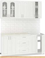 Кухня Кортекс-мебель Корнелия Ретро 1.7м (ясень белый/марсель) картинка