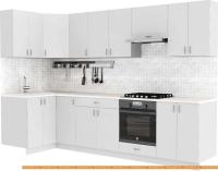 Кухня S-Company Клео глосc 1.2x3.0 левая (белый глянец/белый глянец) картинка