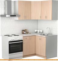 Кухня S-Company Клео лайт 1.2x1.2 правая (дуб молочный/дуб молочный) картинка