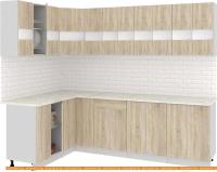 Кухня Кортекс-мебель Корнелия Экстра 1.5x2.6м (дуб сонома/марсель) картинка