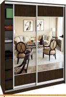 Шкаф-купе Кортекс-мебель Сенатор ШК11 Геометрия ДСП зеркало (венге) картинка
