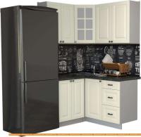 Кухня Интерлиния Мила Деко 1.2x1.4 (слоновая кость/кастилло темный) картинка