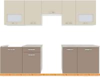 Кухня ВерсоМебель Эко-5 2.6 (латте/бежевый) картинка