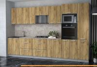 Кухня Интерлиния Мила Лайт 3.6 ВТ (дуб золотой/дуб золотой/малага) картинка