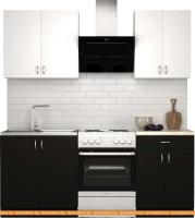Кухня S-Company Клео лайт 1.4 (черный/белый) картинка