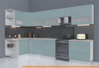 Кухня Интерлиния Мила Матте 1.5x3.5 Б левая (океан/океан/травертин серый) картинка