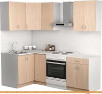 Кухня S-Company Клео лайт 1.2x1.6 левая (дуб молочный/дуб молочный) картинка