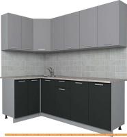 Кухня Интерлиния Мила Лайт 1.2x2.2 (серебро/антрацит) картинка