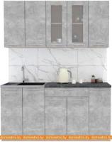 Кухня Интерлиния Мила 18 (бетон-бетон-кастилло темный) картинка