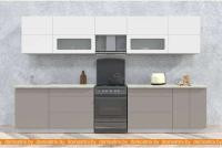 Кухня Интерлиния Мила Матте 3.4 Б (белый/луна/опал светлый) картинка